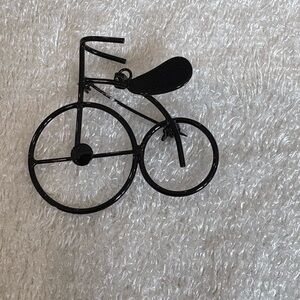 Black Metal Steampunk Bicycle Unisex Brooch Pin